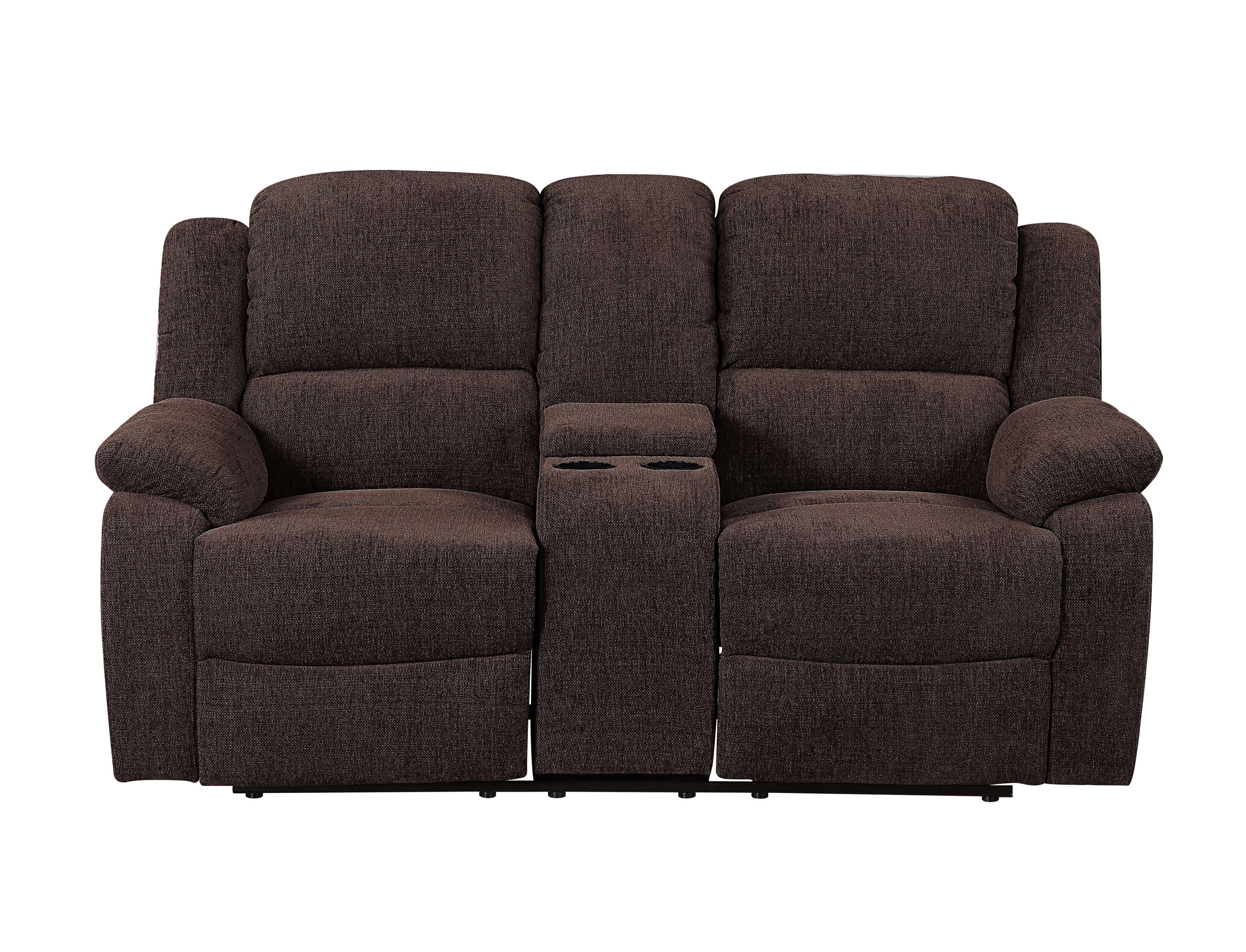 Gewnee 2-Seater Faux Leather Modern Recliner Loveseat Sofa 