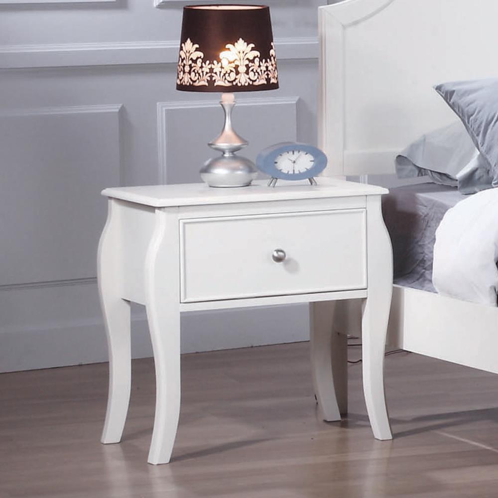 Dominique Wood Nightstand w/Drawer