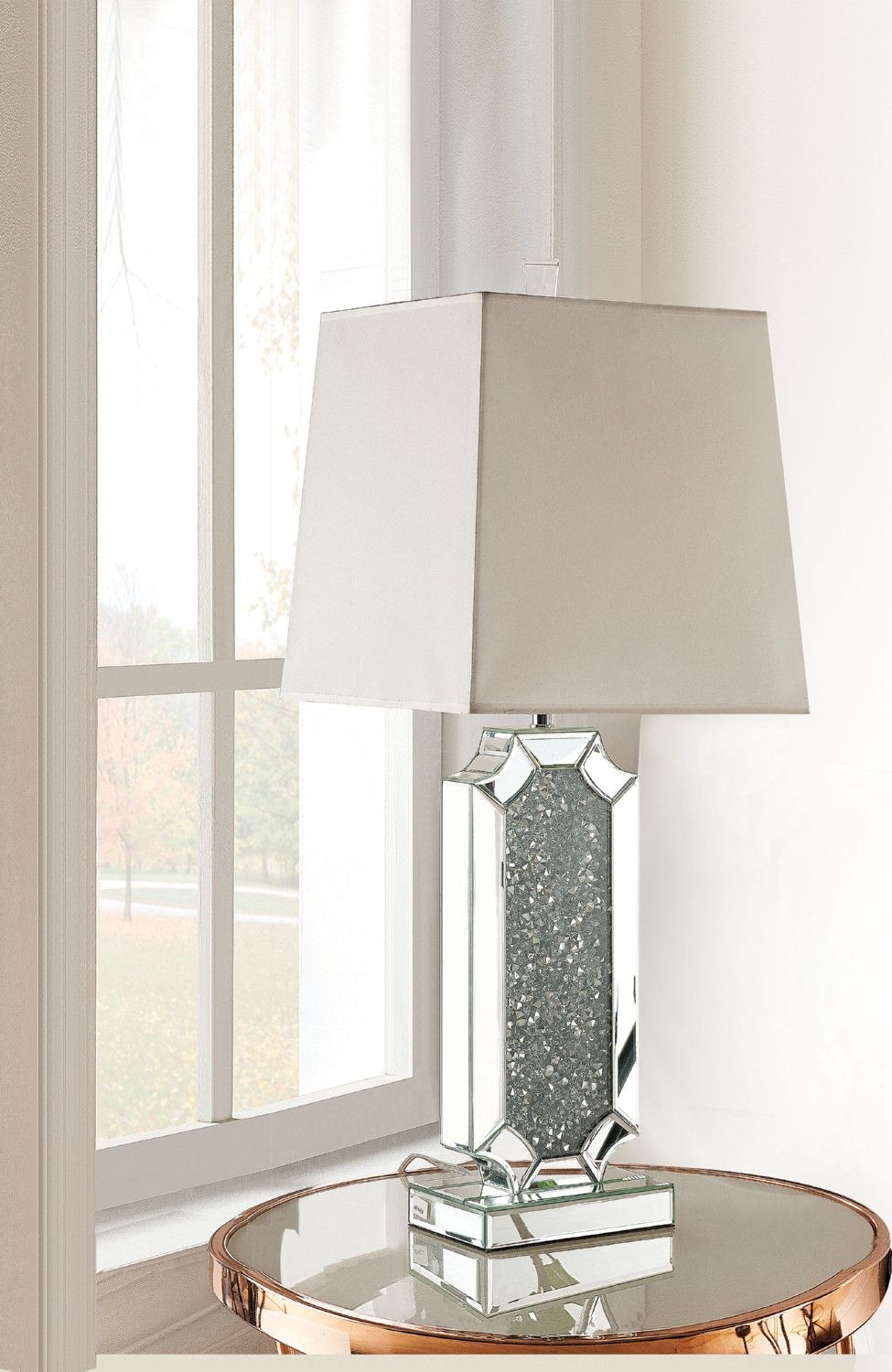 Noralie 40216 Mirrored/Faux Diamonds Table Lamp