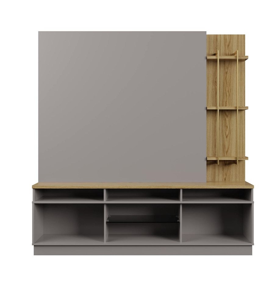 Pomander 71.5-inch Free Standing Entertainment Center w/Decor Shelves