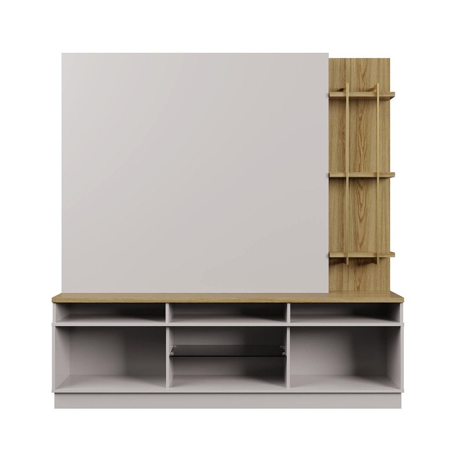 Pomander 71.5-inch Free Standing Entertainment Center w/Decor Shelves