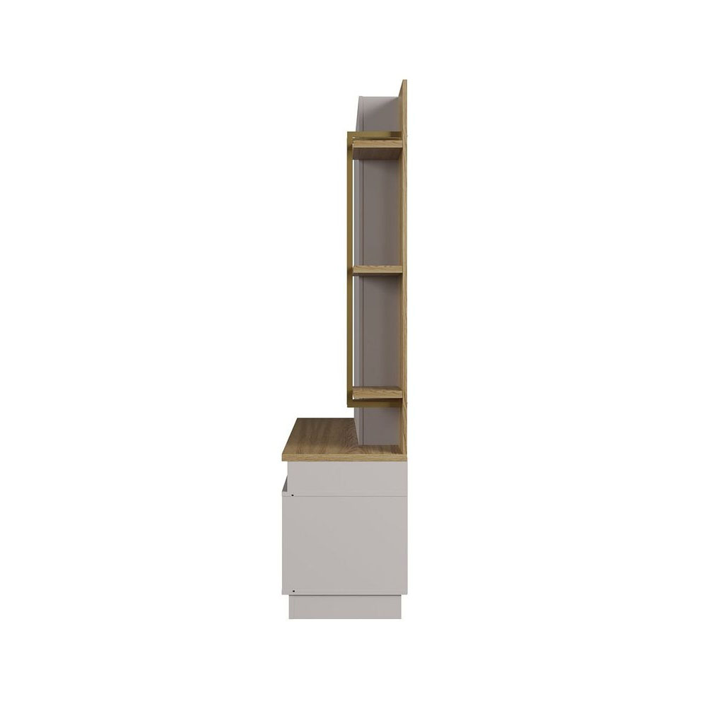 Pomander 71.5-inch Free Standing Entertainment Center w/Decor Shelves