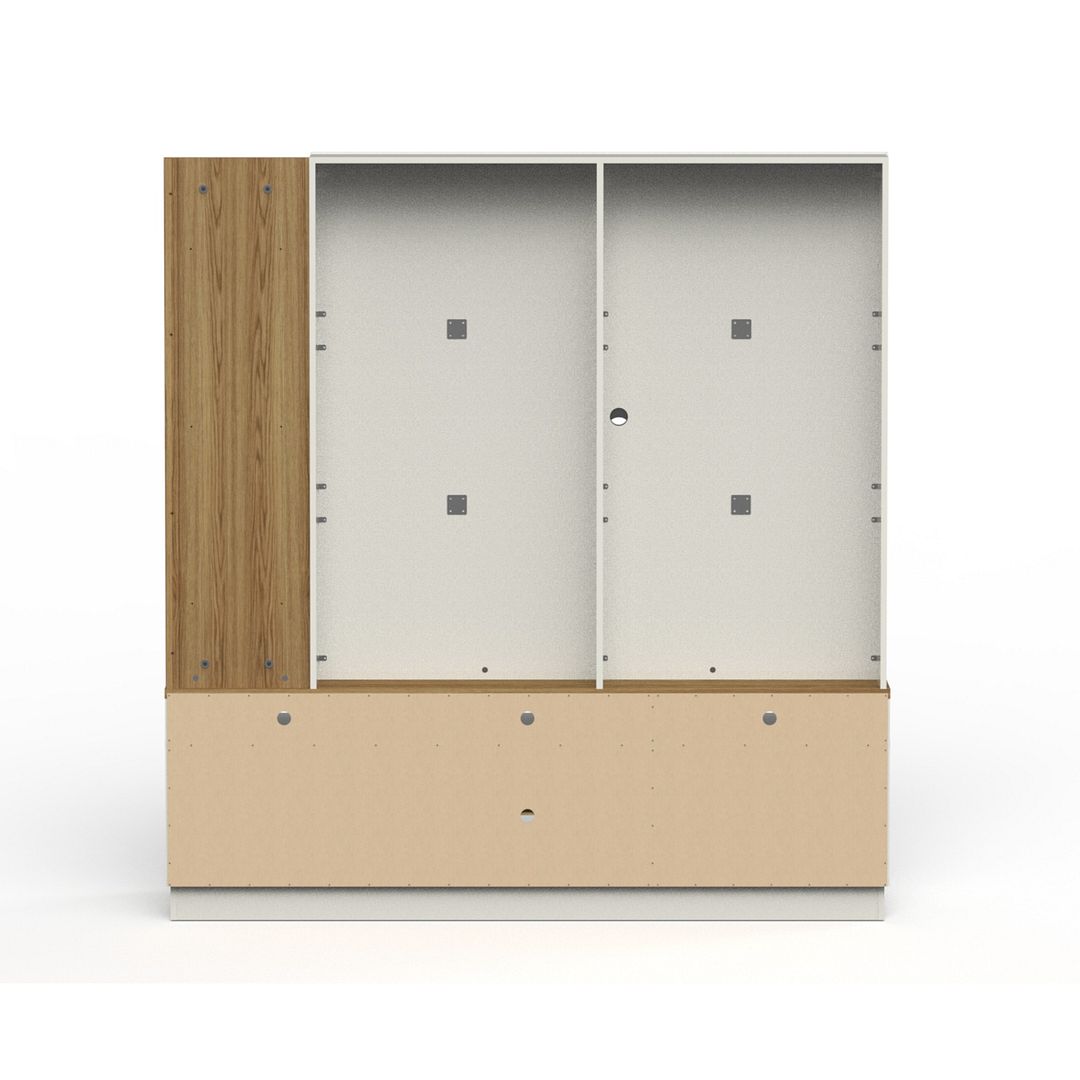 Pomander 71.5-inch Free Standing Entertainment Center w/Decor Shelves