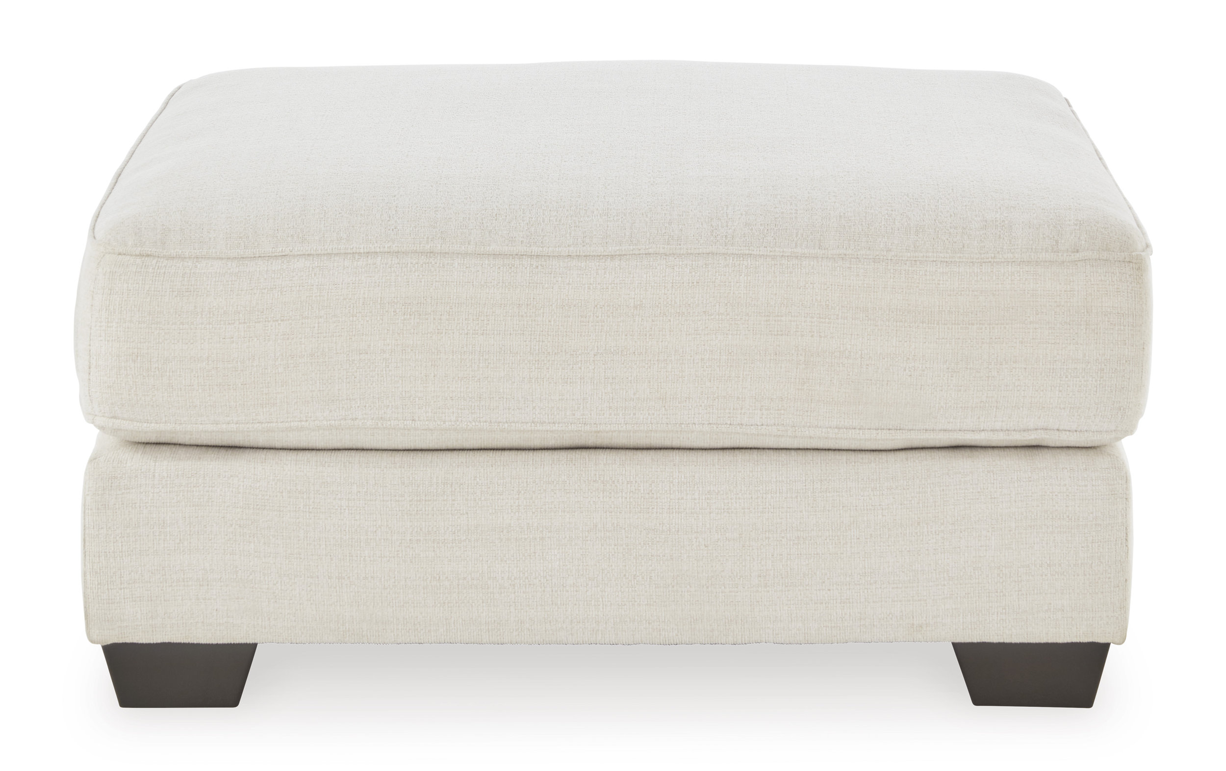 Lerenza 40" Square Oversized Accent Ottoman - Birch Cream Textured Polyester