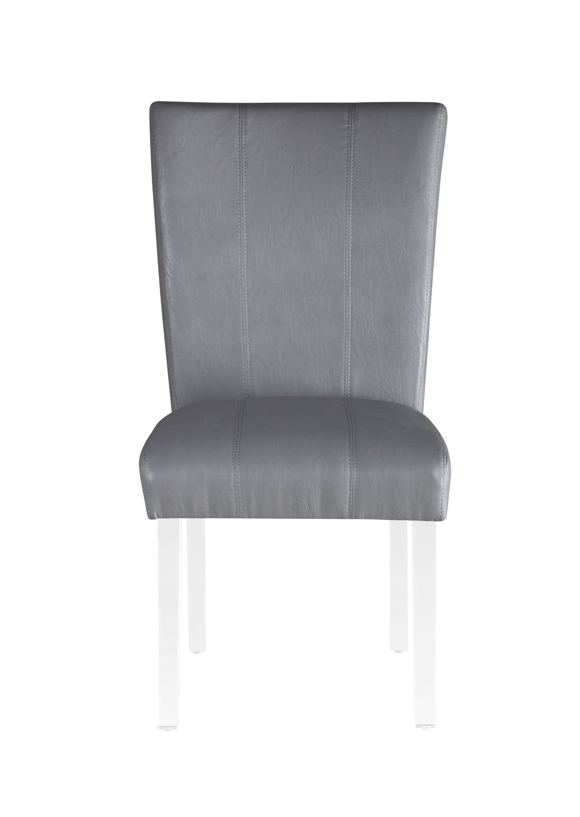 4038 Curved Flare Back Parson PU Side Chair
