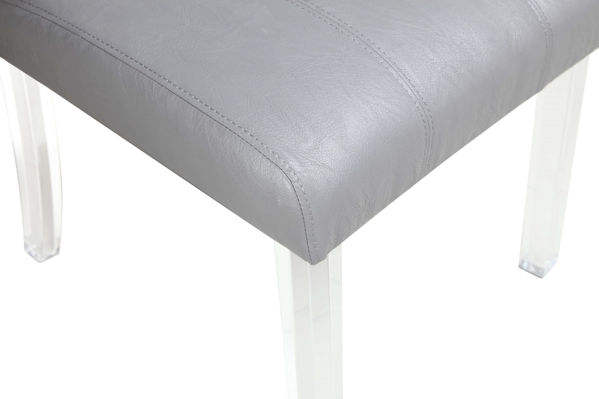 4038 Curved Flare Back Parson PU Side Chair