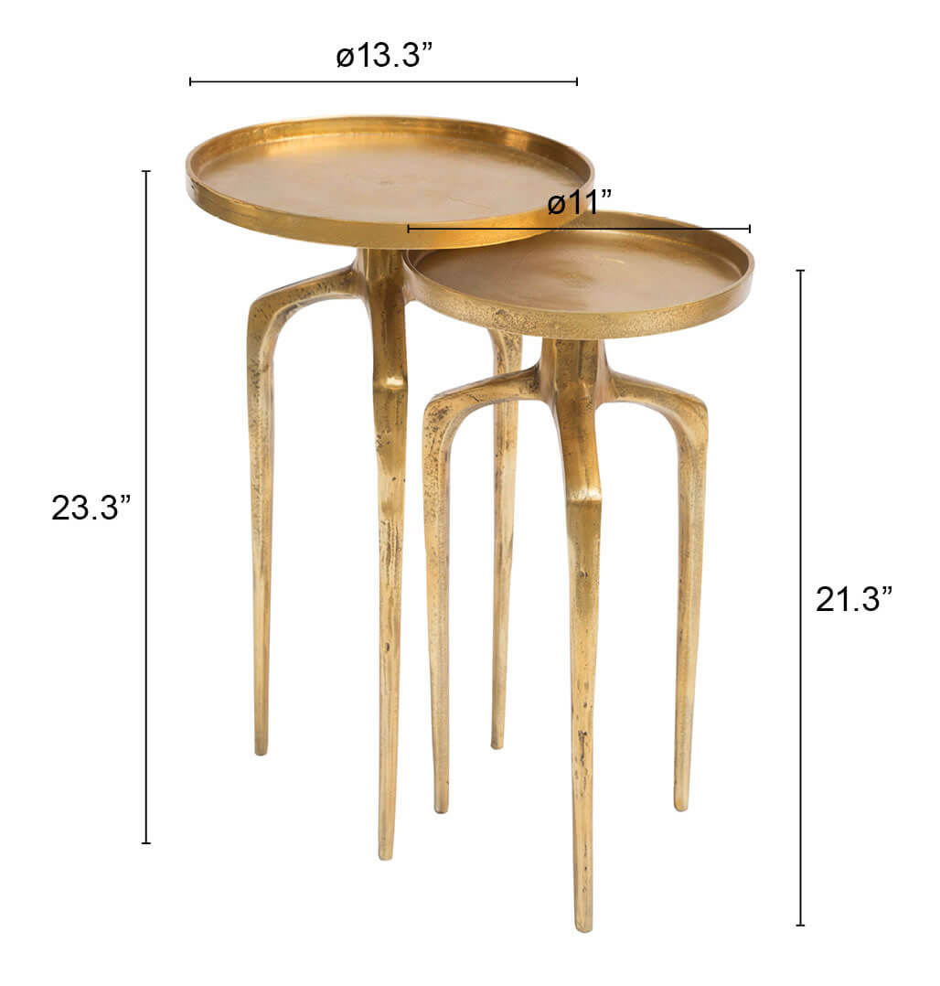 Como Aluminum Accent Table Set