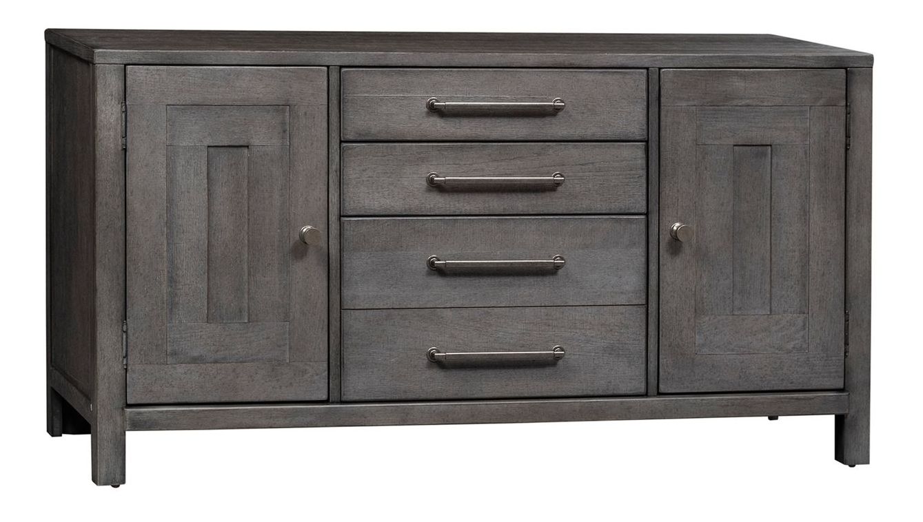 Modern Farmhouse Living Room Table Set | Distressed Charcoal