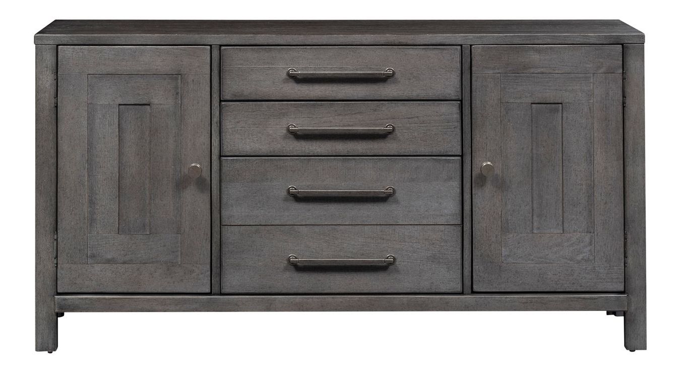 Modern Farmhouse Living Room Table Set | Distressed Charcoal