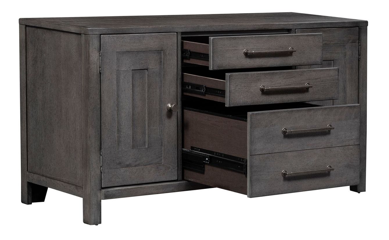 Modern Farmhouse Living Room Table Set | Distressed Charcoal