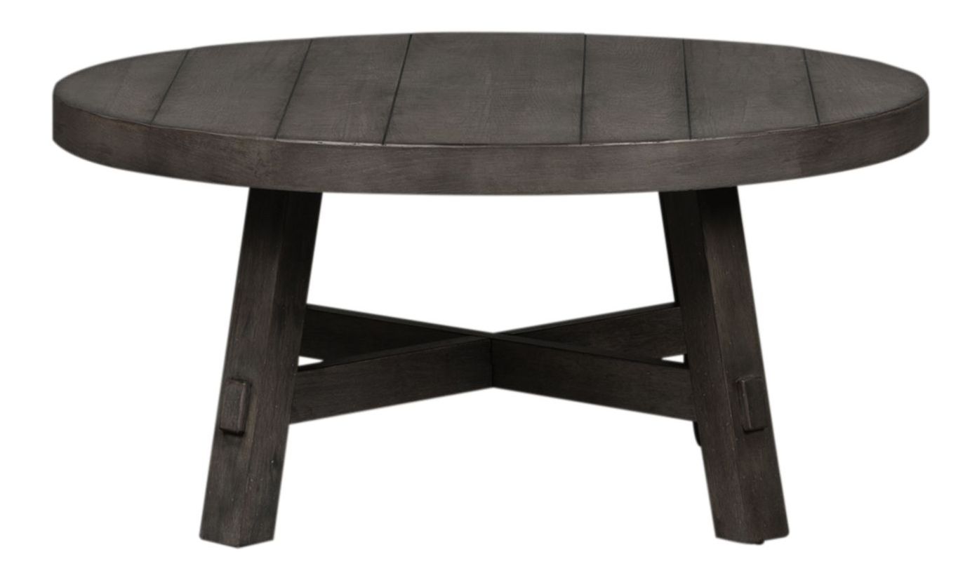 Modern Farmhouse Round Splay Leg Coffee Table Set
