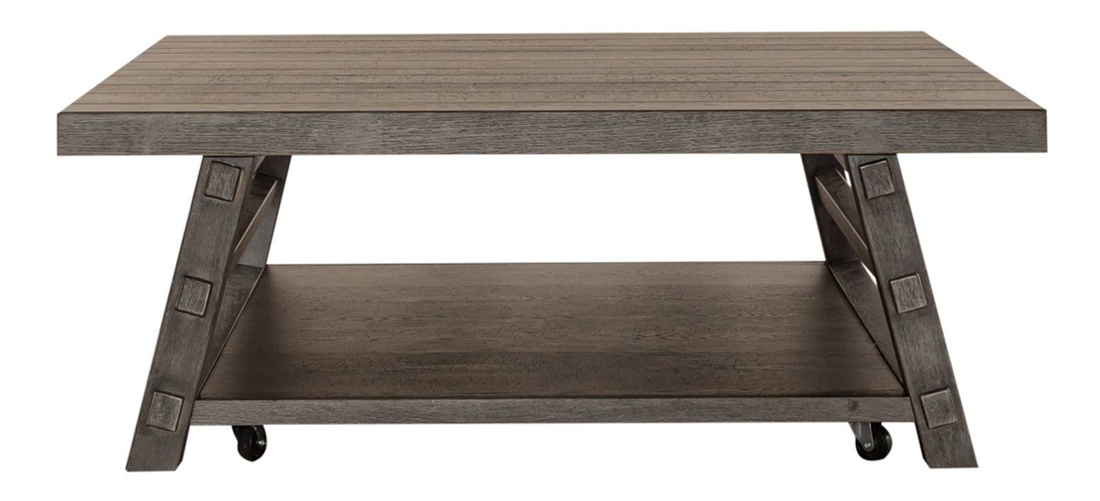 Modern Farmhouse Oversized Square Wood Cocktail Table