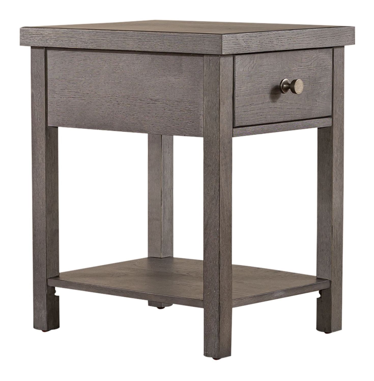 Modern Farmhouse Round Wood Drum Cocktail Table Set