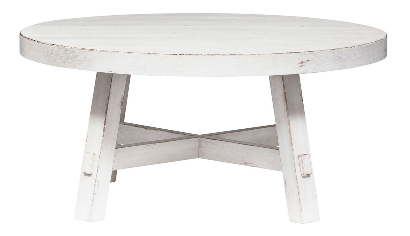 Modern Farmhouse Round Splay Leg Cocktail Table Set