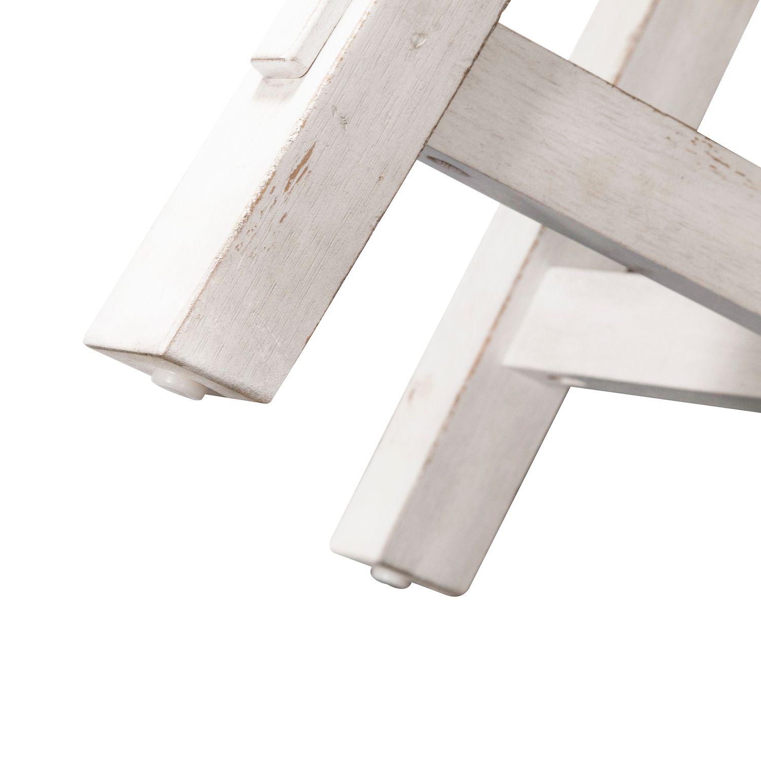 Modern Farmhouse Splay Leg Coffee Table Set | Distressed White