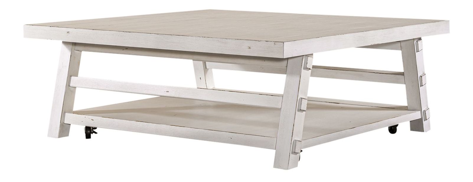Modern Farmhouse Round Splay Leg Coffee Table Set