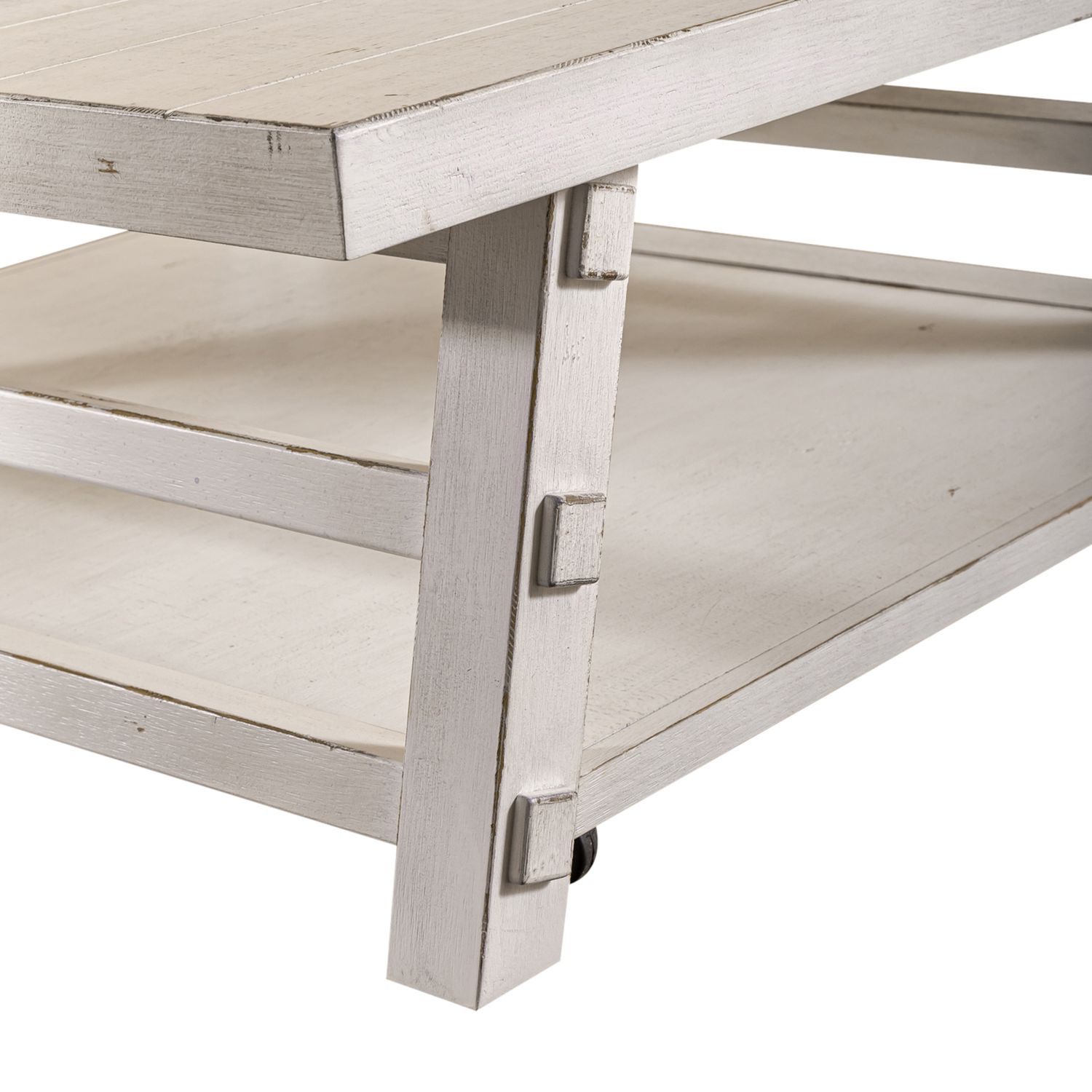 Modern Farmhouse Oversized Square Wood Cocktail Table