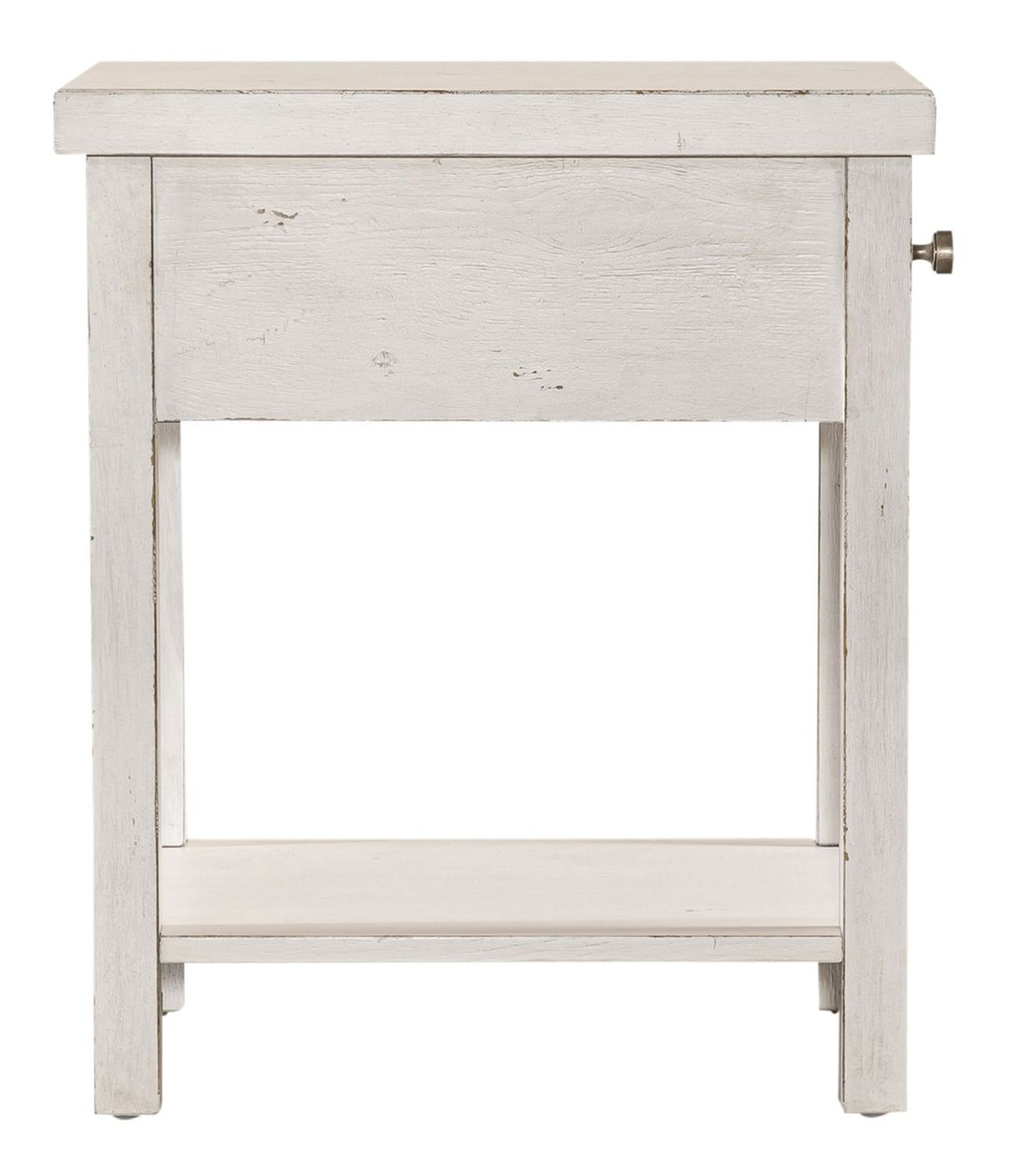 Modern Farmhouse Rectangular Wood Chair Side Table w/Drawer