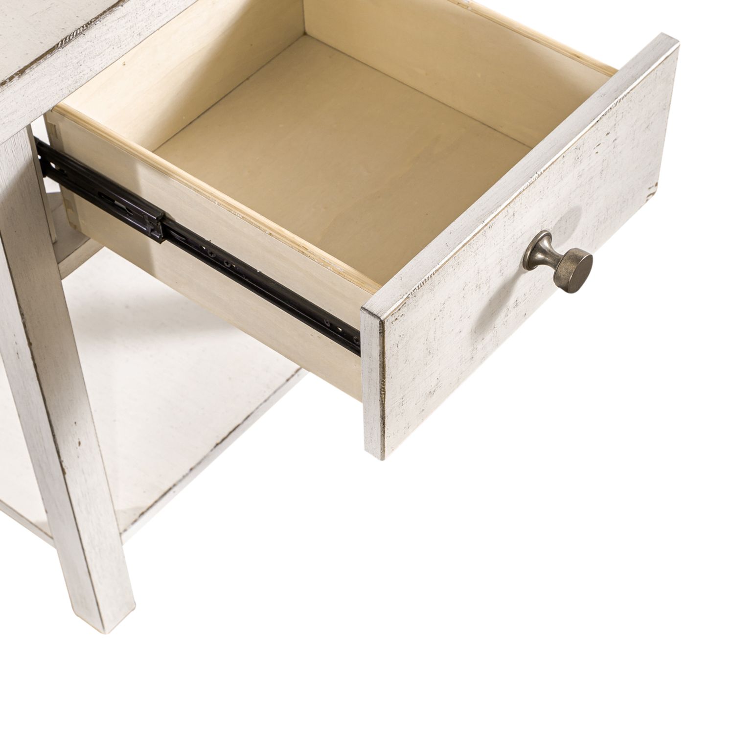 Modern Farmhouse Rectangular Wood Chair Side Table w/Drawer