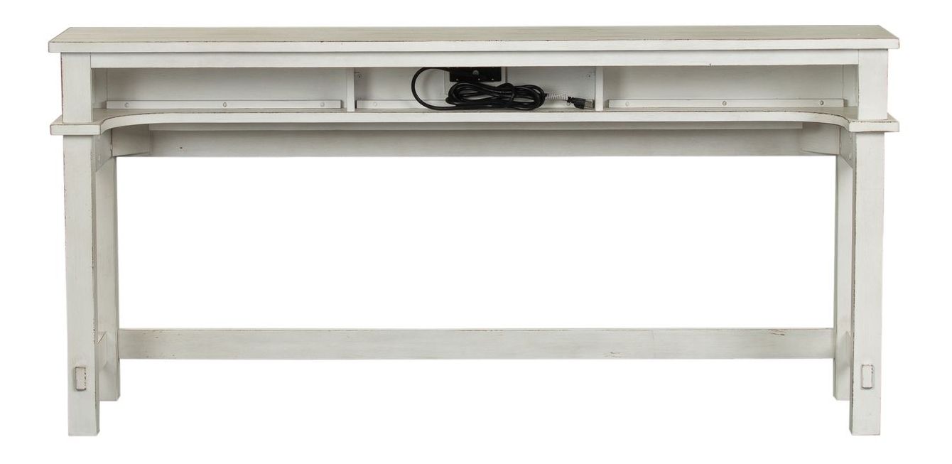 Modern Farmhouse Rectangular Wood Console Bar Table