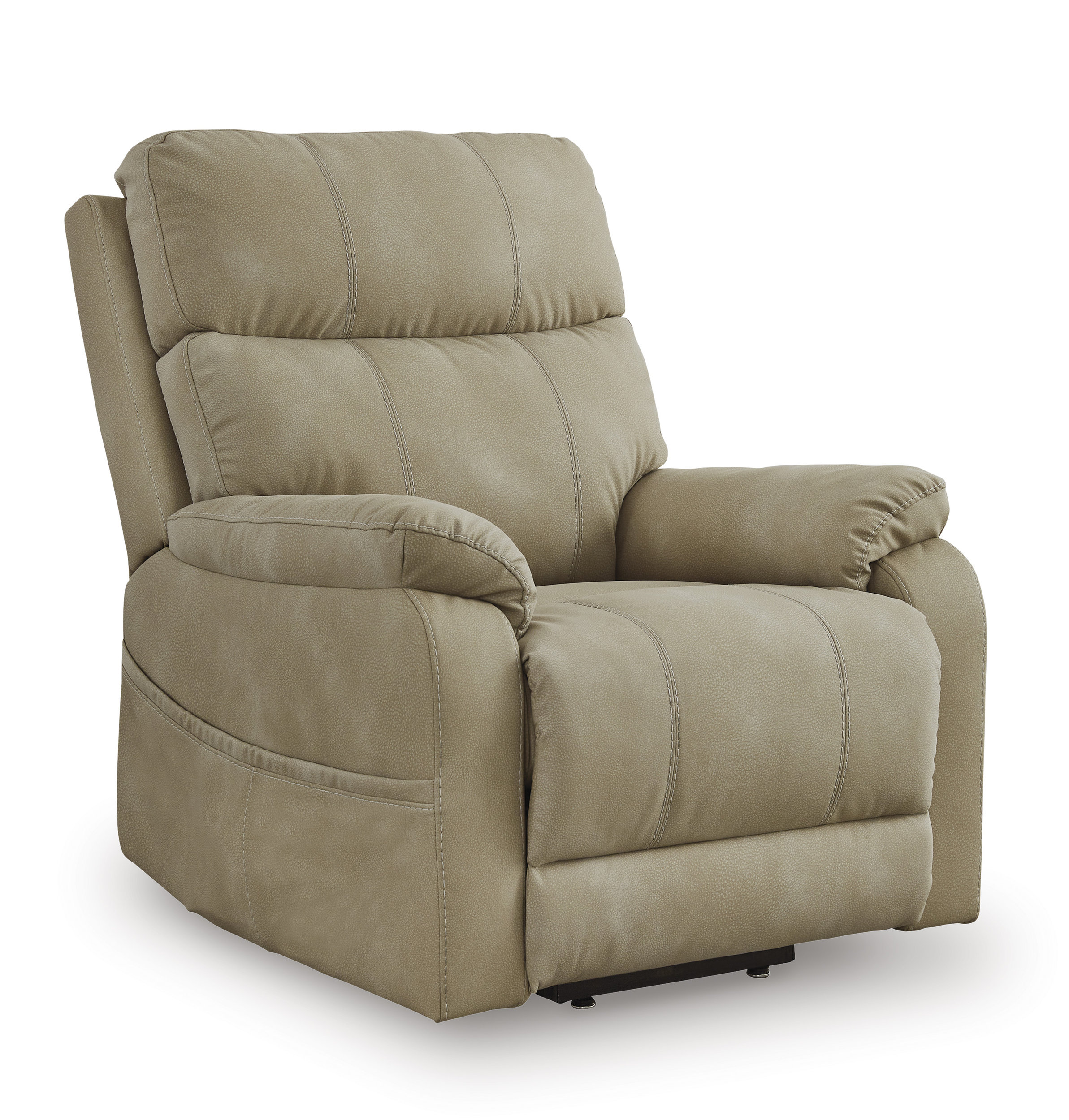 Ashley Next-Gen Durapella Faux Leather Power Lift Recliner, Sand
