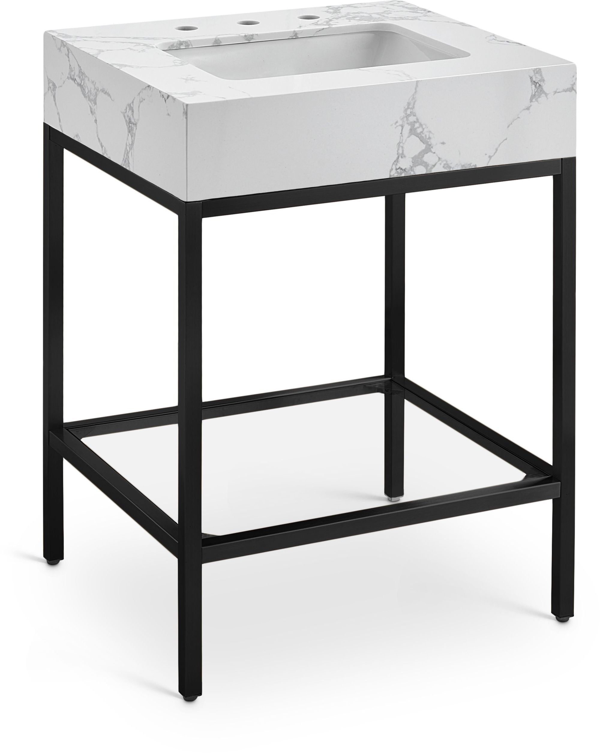 Marmo 24" Marble Single Bathroom Vanity with Ceramic Sink