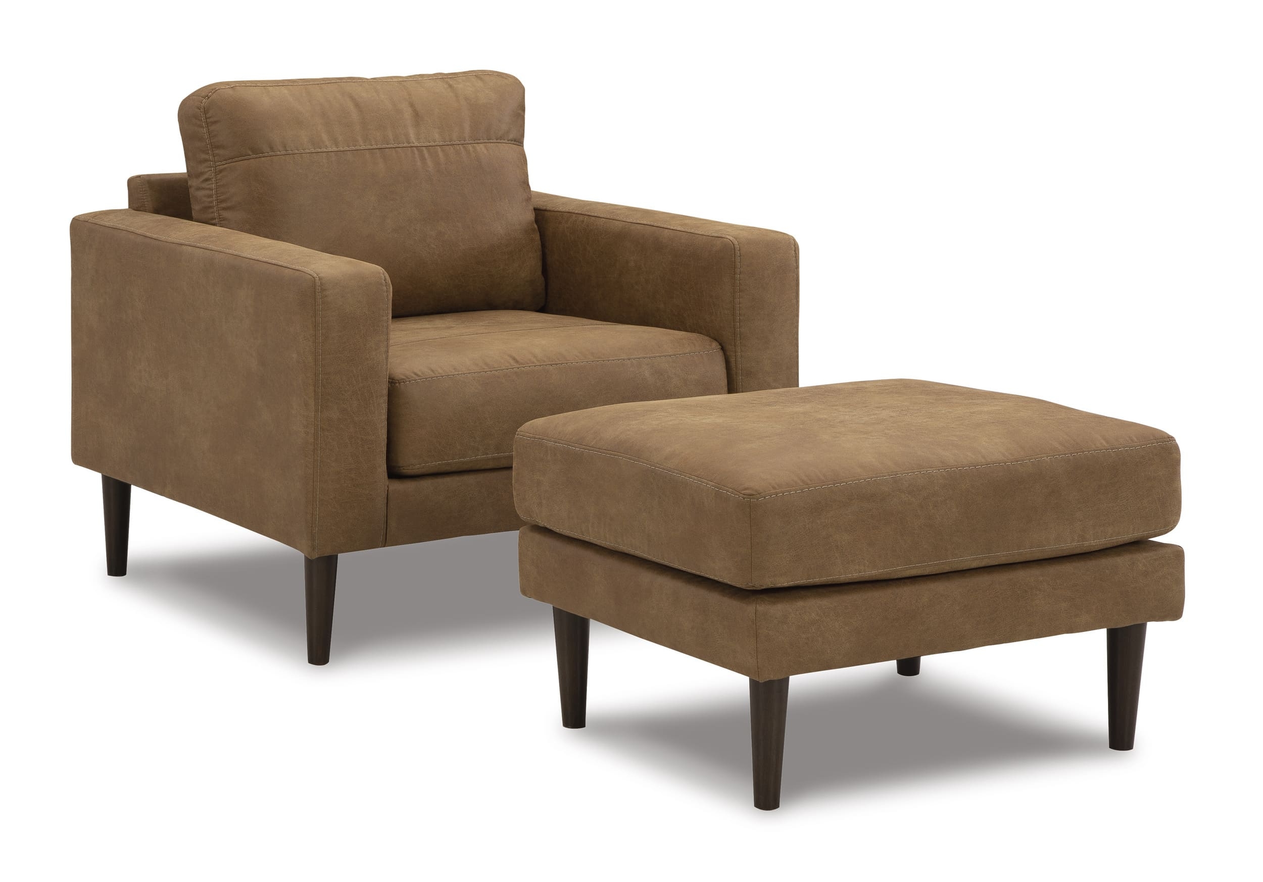 Telora Caramel Chair And Ottoman by Ashley Furniture