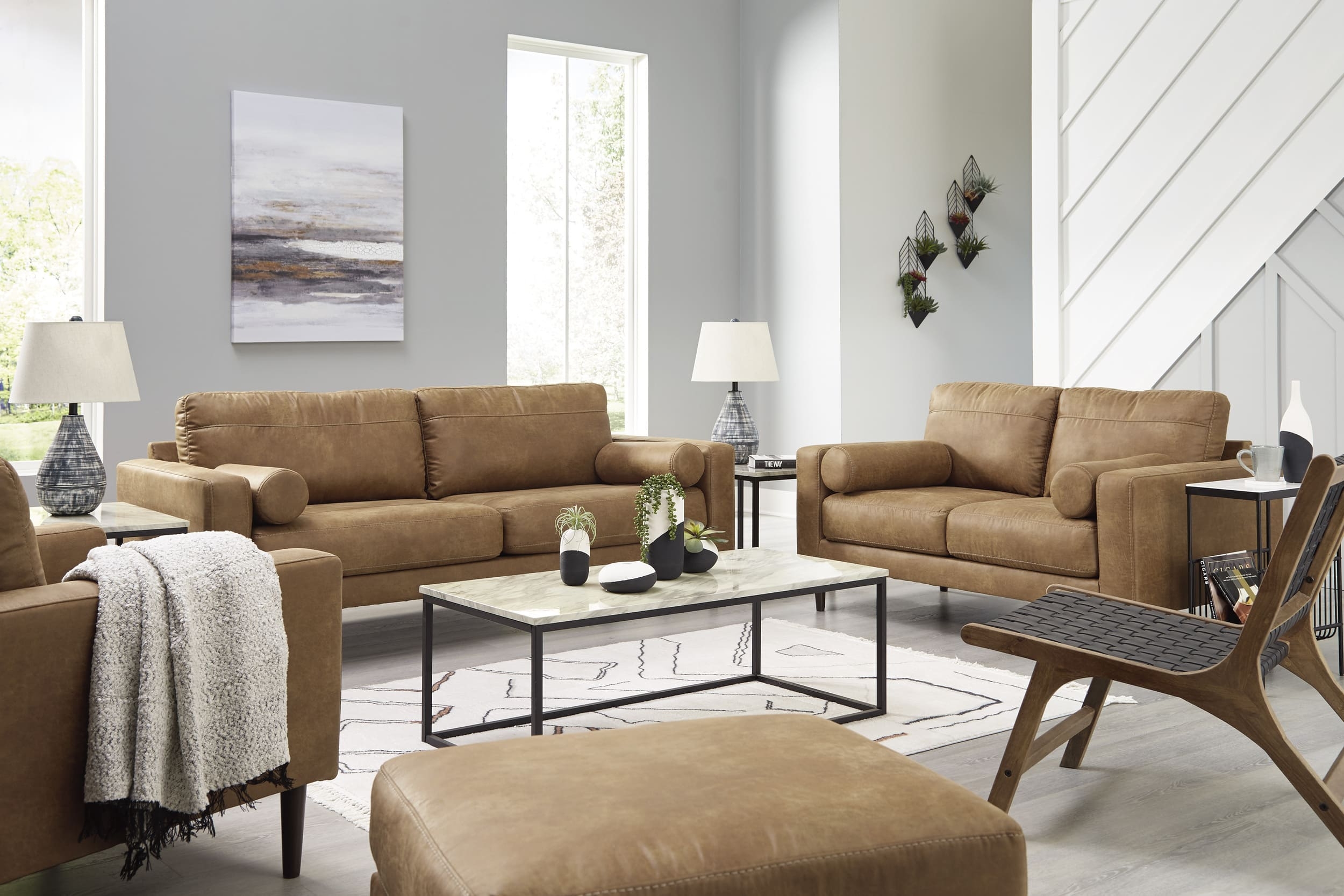 Telora Caramel Leaher Furniture by Ashley