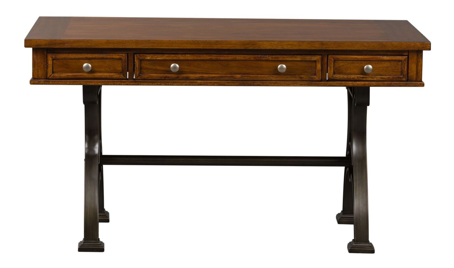 Arlington House Rectangular Wood/Metal Writing Desk w/3 Drawers
