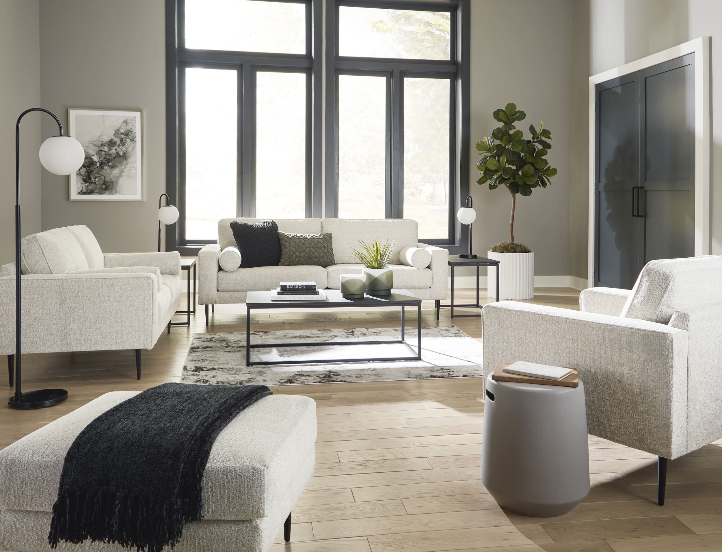 Hazela Sandstone Sofa Living Room Set by Ashley Furniture