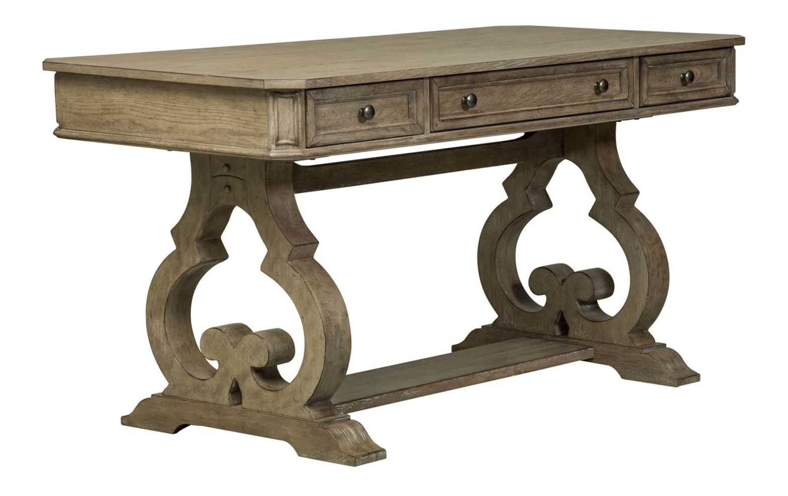 Simply Elegant Wood Writing Desk | Heathered Taupe