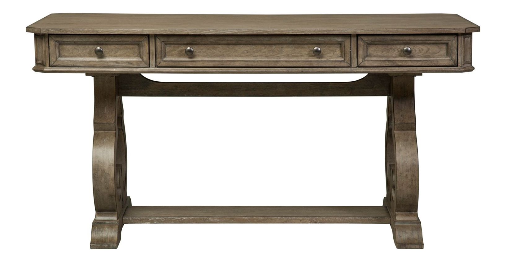 Simply Elegant Wood Writing Desk | Heathered Taupe