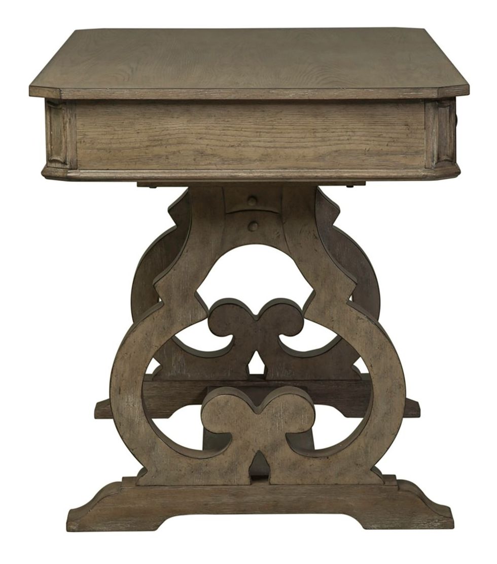 Simply Elegant Wood Writing Desk | Heathered Taupe