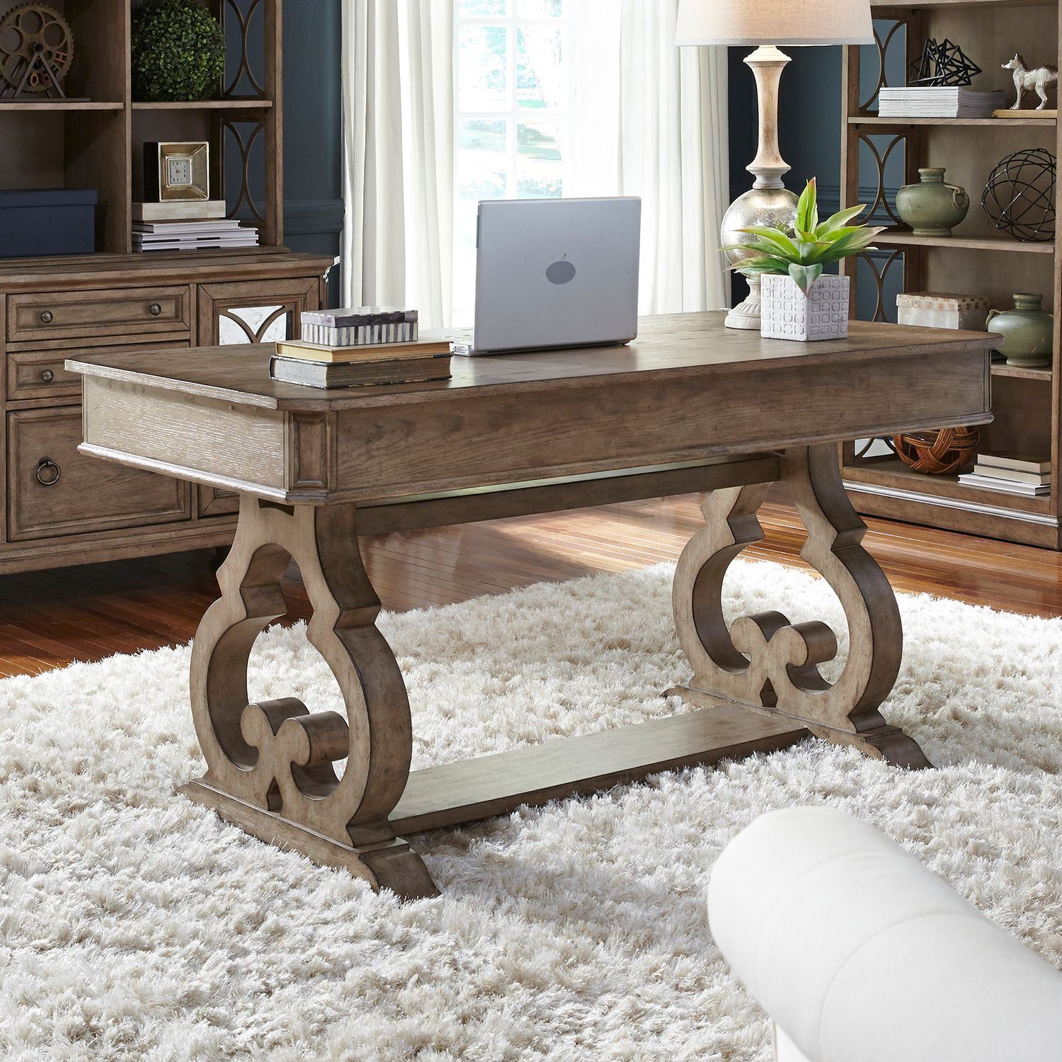 Simply Elegant Wood Writing Desk w/3 Drawers