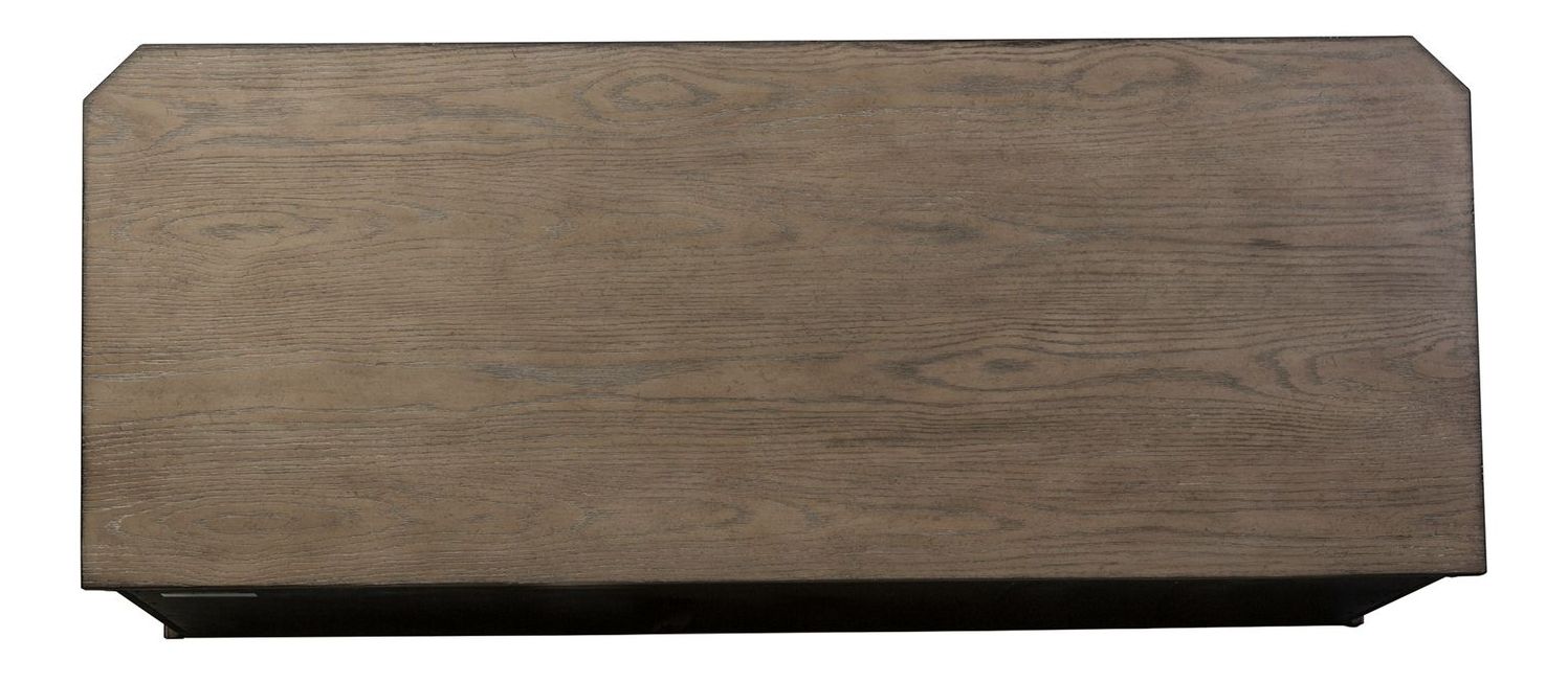 Simply Elegant Wood/Glass Credenza w/3 Drawers & 2 Doors