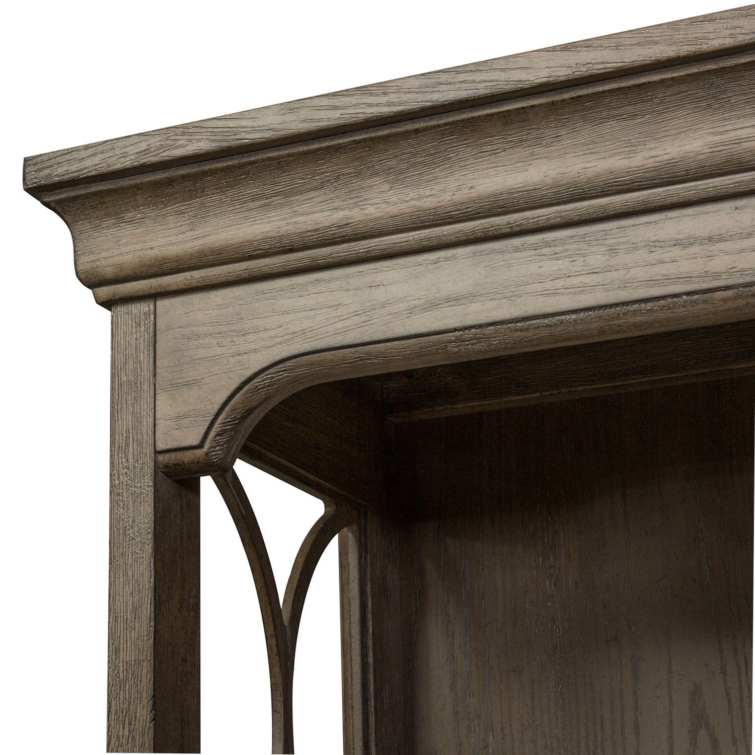 Simply Elegant Wood/Glass Credenza & Hutch Set w/3 Drawers & 2 Doors