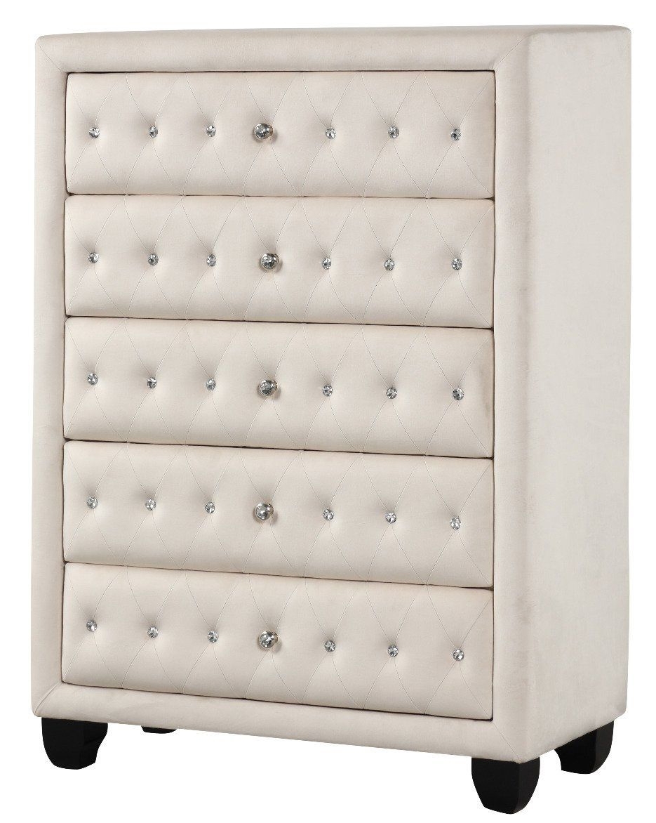 Sophia Velvet/Wood Regular Bedroom Set