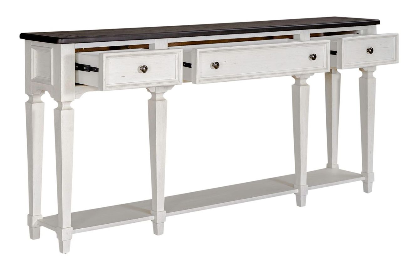 Allyson Park Rectangular Wood 72-Inch Hall Table w/3 Drawers