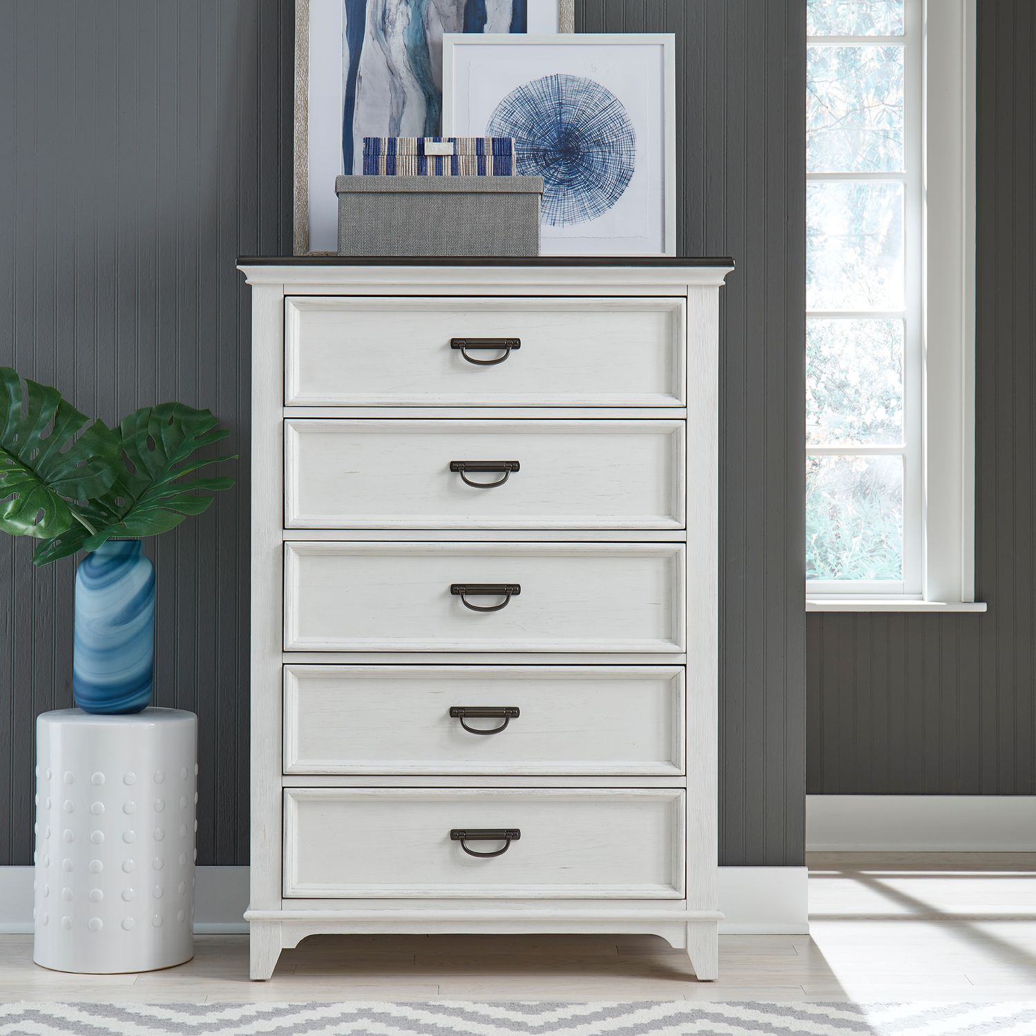 Allyson Park Wood 36-Inch Chest w/5 Drawers