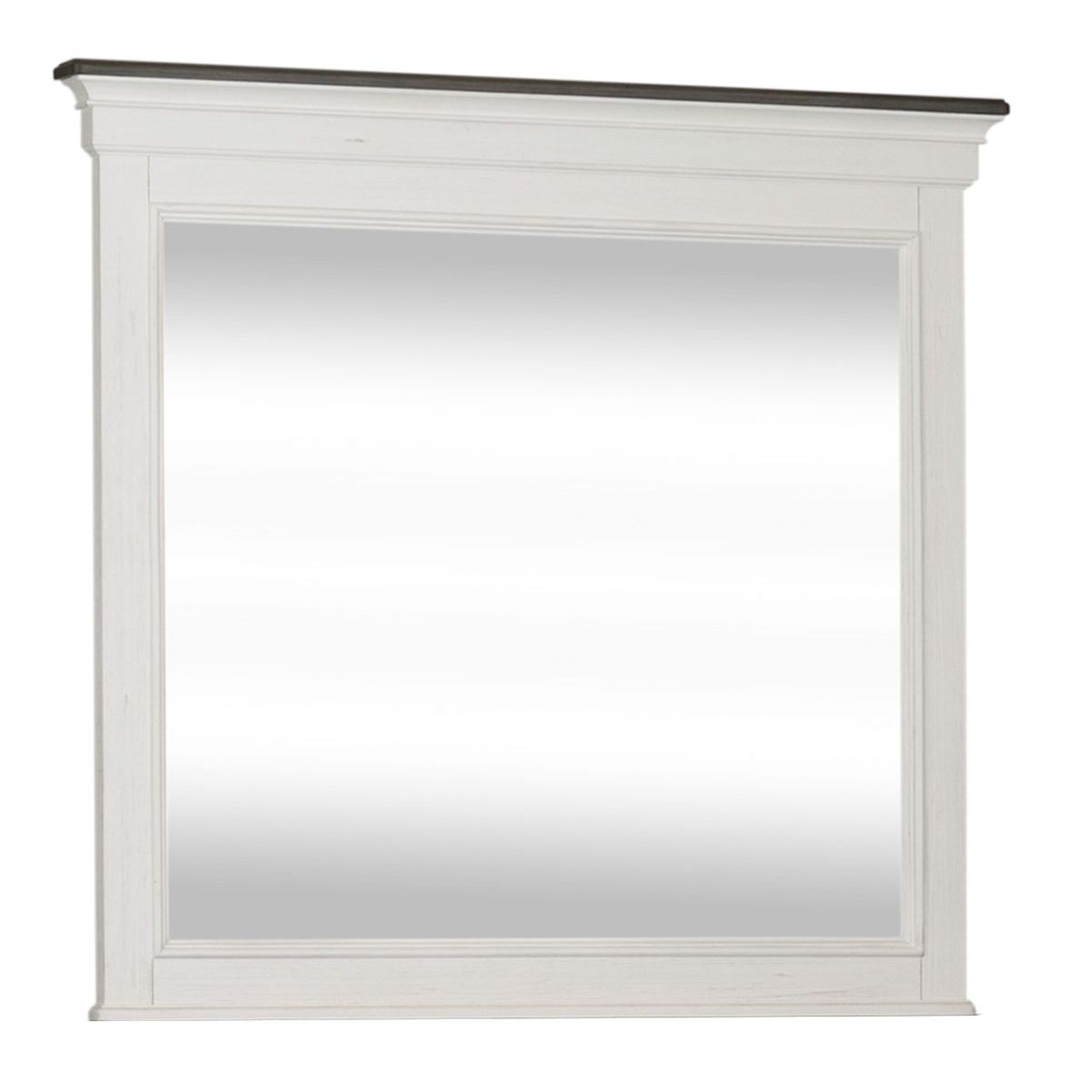 Allyson Park Rectangular Glass/Wood 45-Inch Crown Mirror