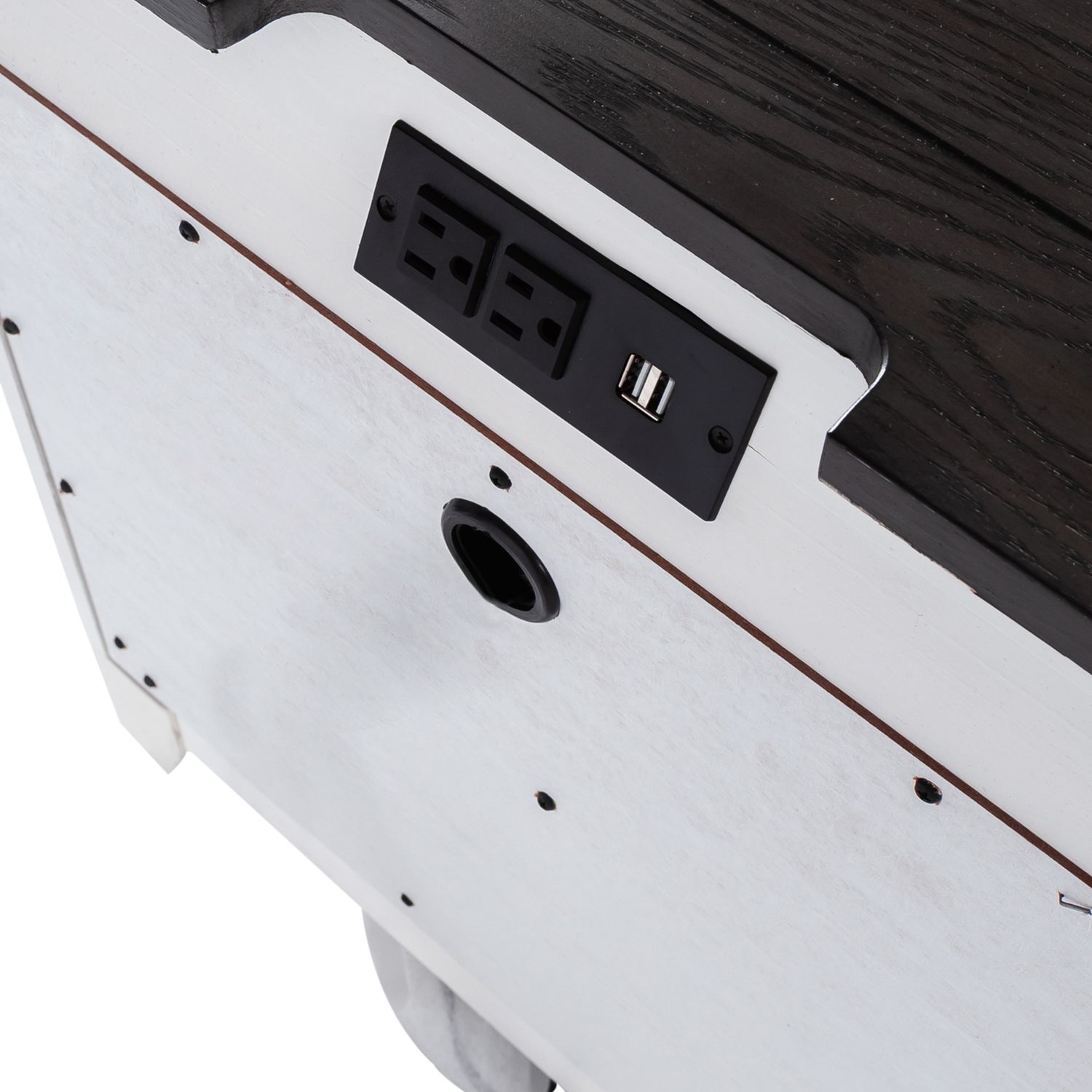 Modern Farmhouse Round Wood Cocktail Table Set