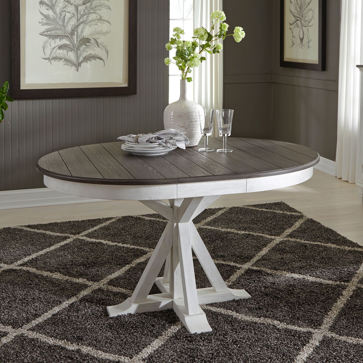 Allyson Park Oval Wood Extendable Dining Table