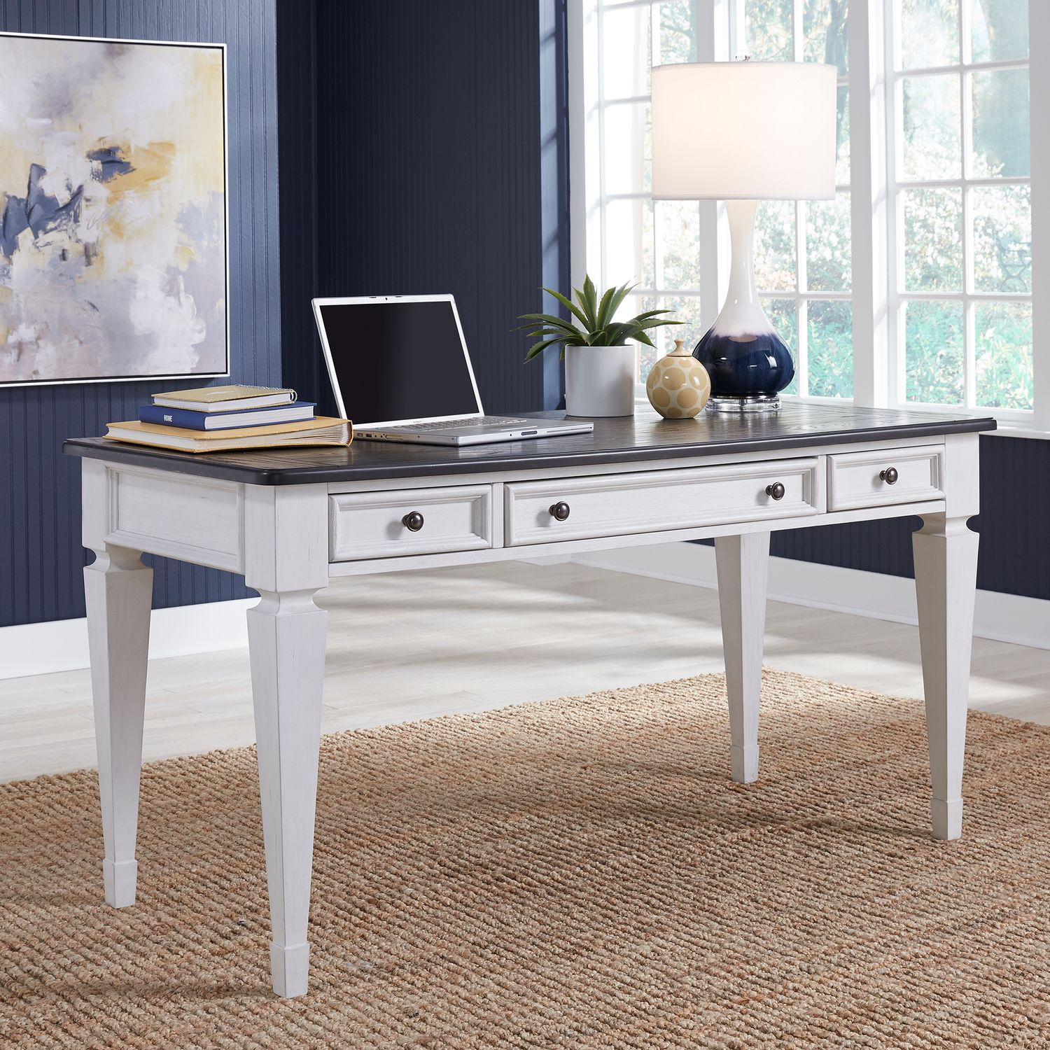 Allyson Park Rectangular Wood Writing Desk w/3 Drawers