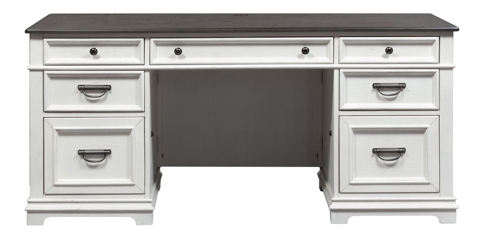 Allyson Park Rectangular Wood Desk w/7 Drawers