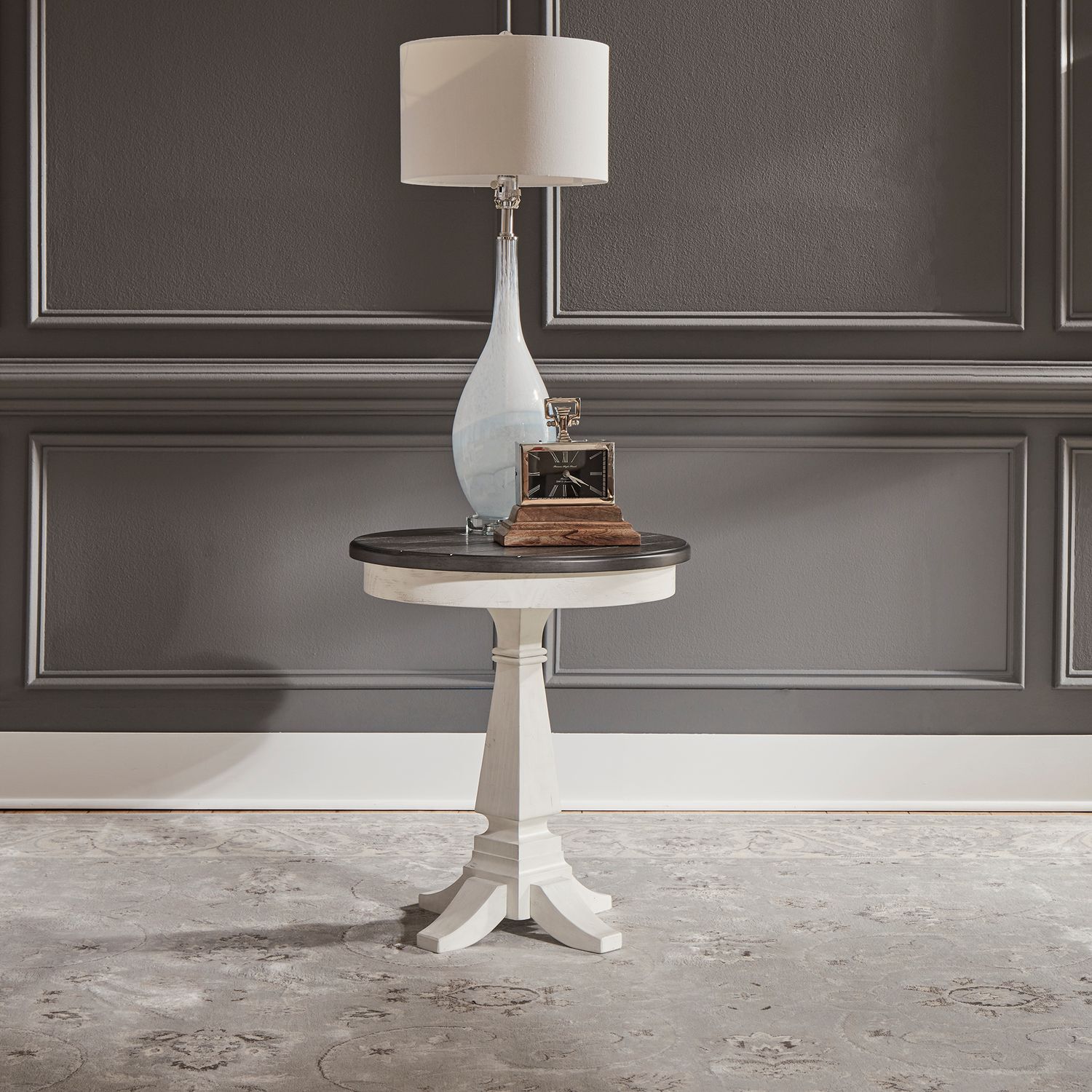 Allyson Park Round Wood Chair Side Table