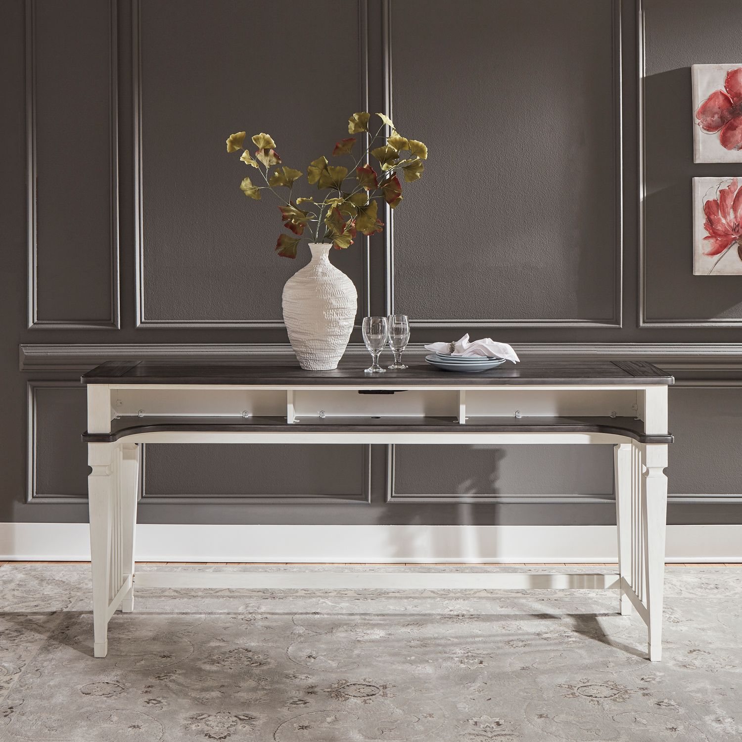 Allyson Park Console Bar Set with Charging Station