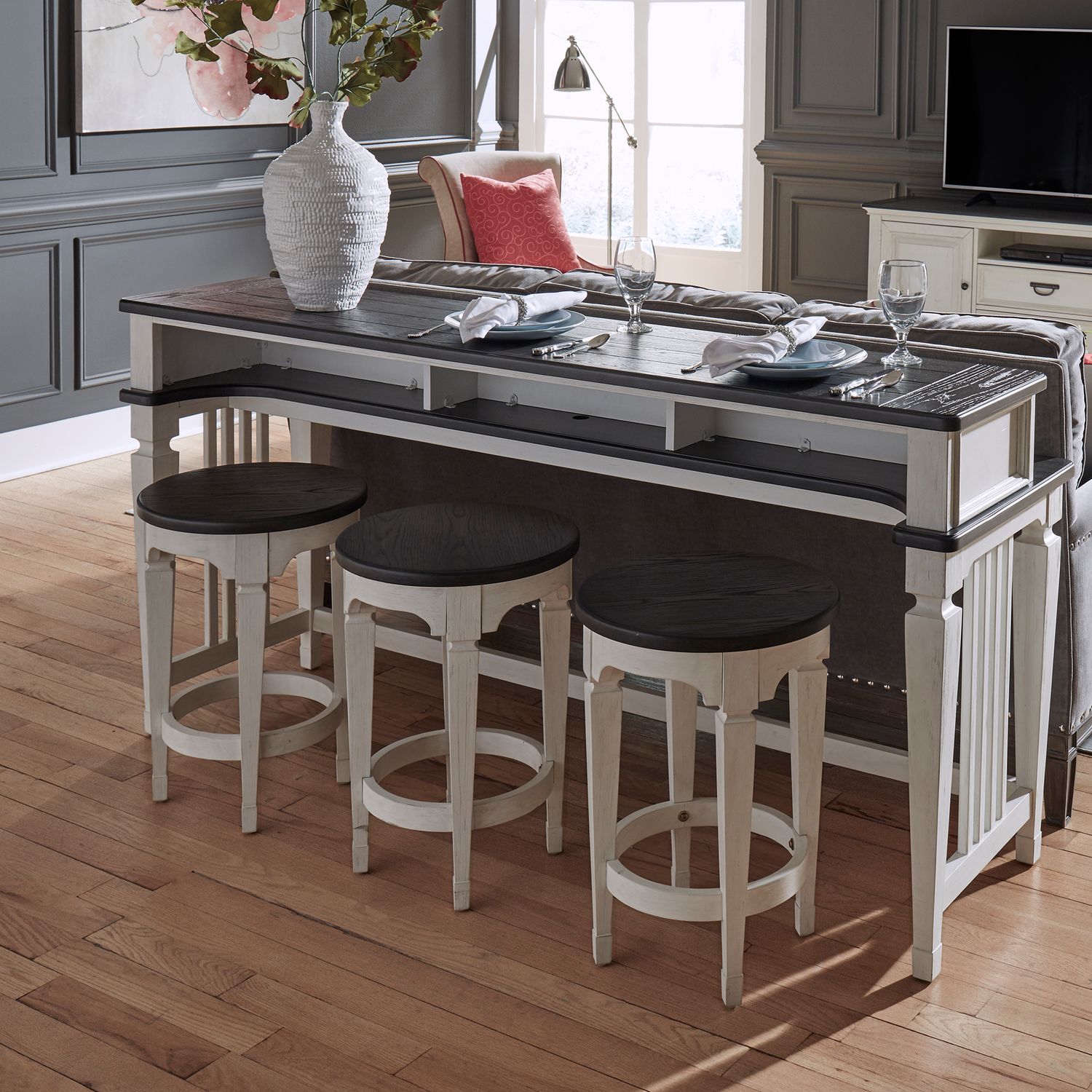 Allyson Park Wood Console Stool