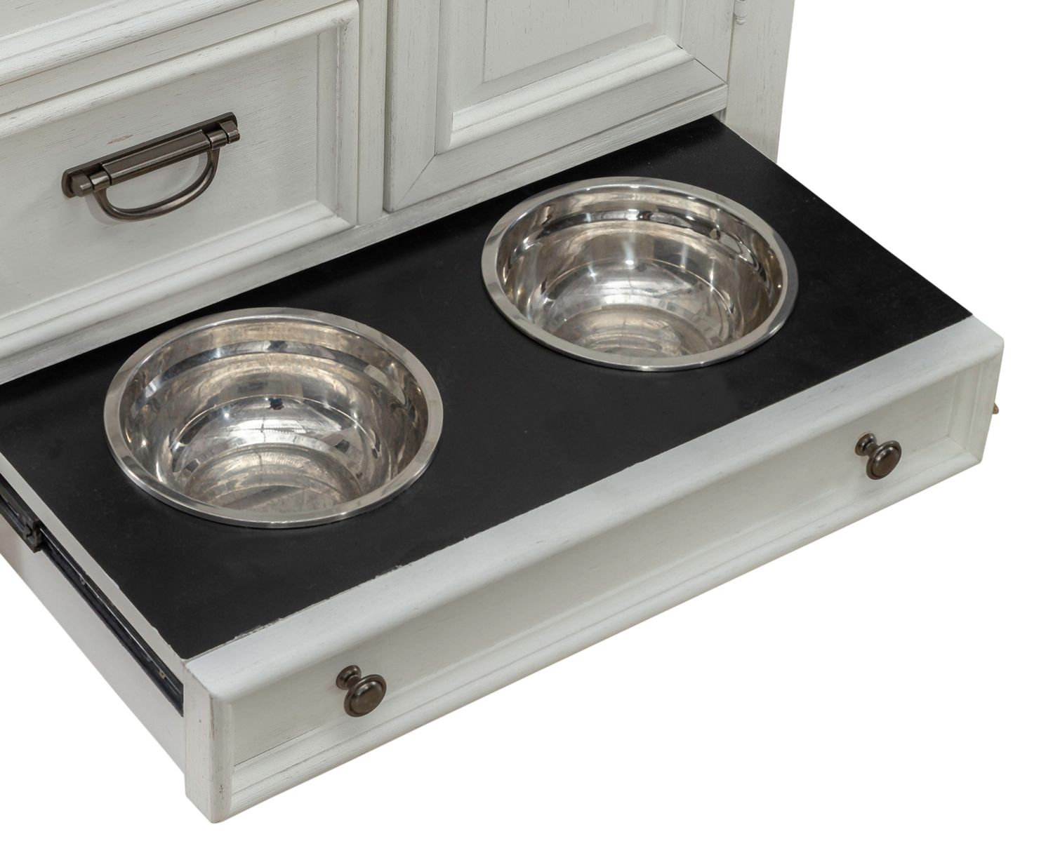 Allyson Park Wood Pet Feeder w/4 Drawers & Door