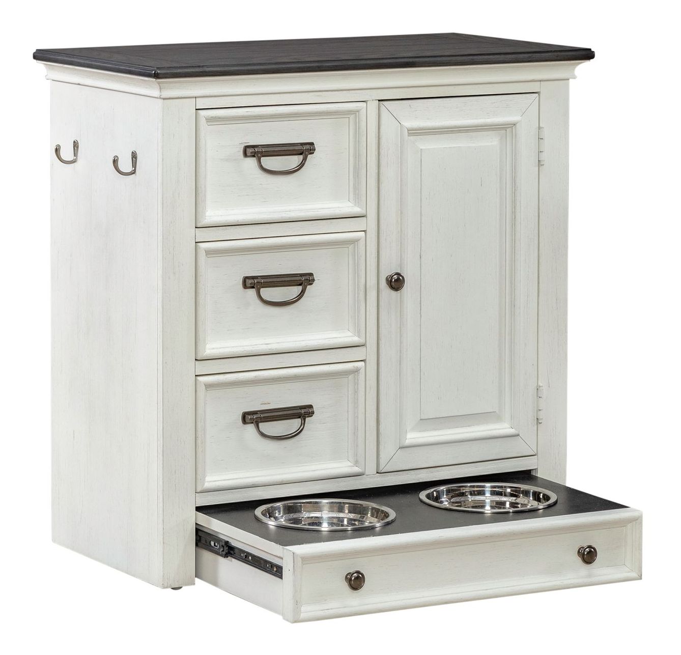 Allyson Park Wood Pet Feeder w/4 Drawers & Door
