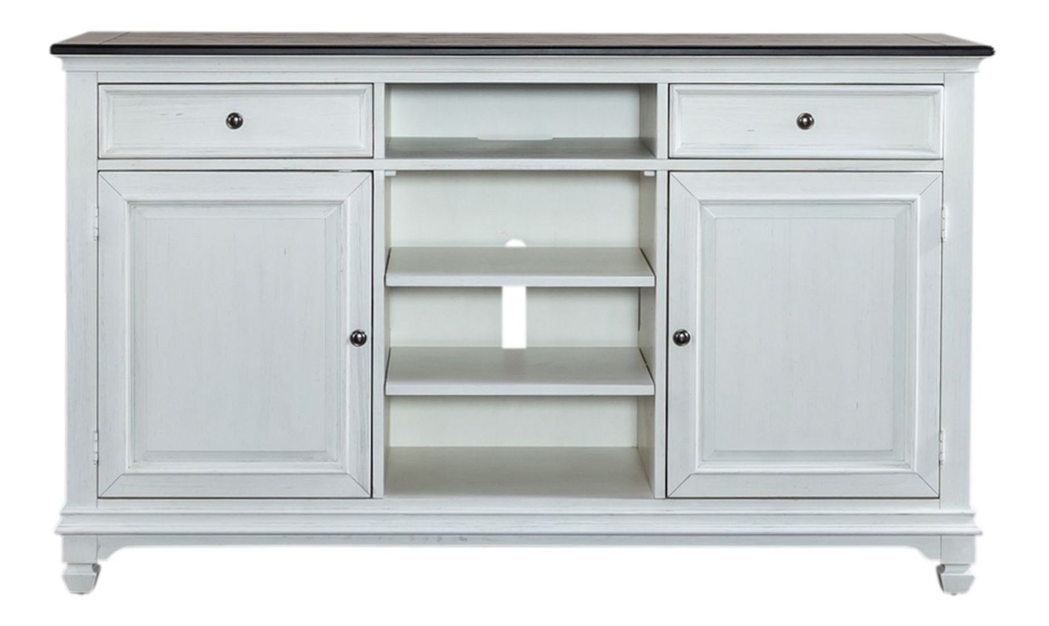 Allyson Park Wood 68-Inch Highboy TV Console w/2 Drawers & 2 Doors